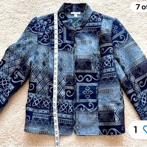 Dress Barns womens tapestry long-sleeved Jacket.